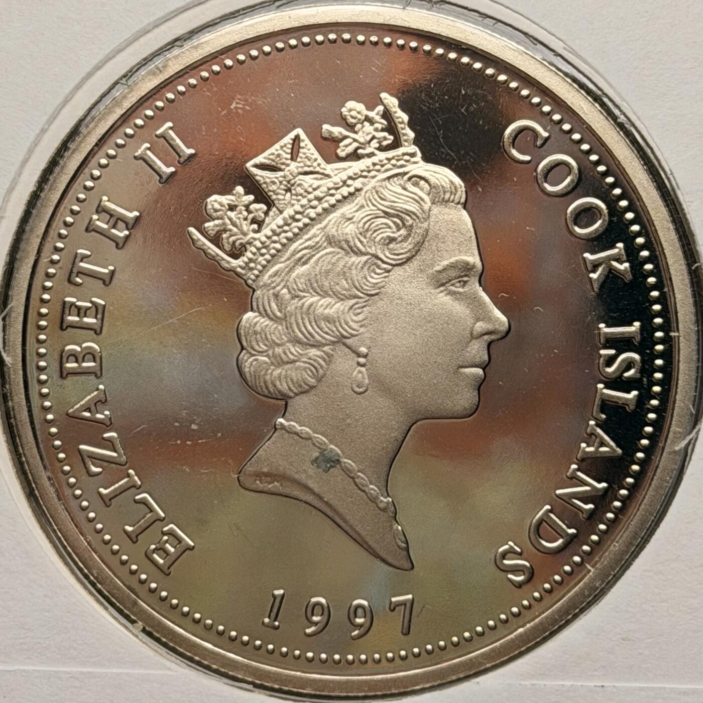 ＜星葵钱币社＞散币克朗场第68期·1月23日发货 〈邮币封〉库克群岛1997年戴安娜王妃50分克朗型纪念币