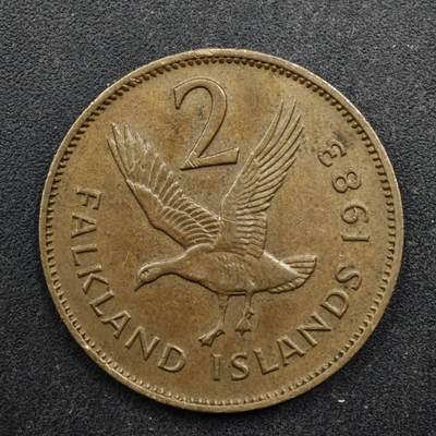 【淘币小摊】实时拍第八百五十拍   散币银币场   满百包邮可预留二周 每周一统一发货   - 福克兰群岛1985年2便士铜币