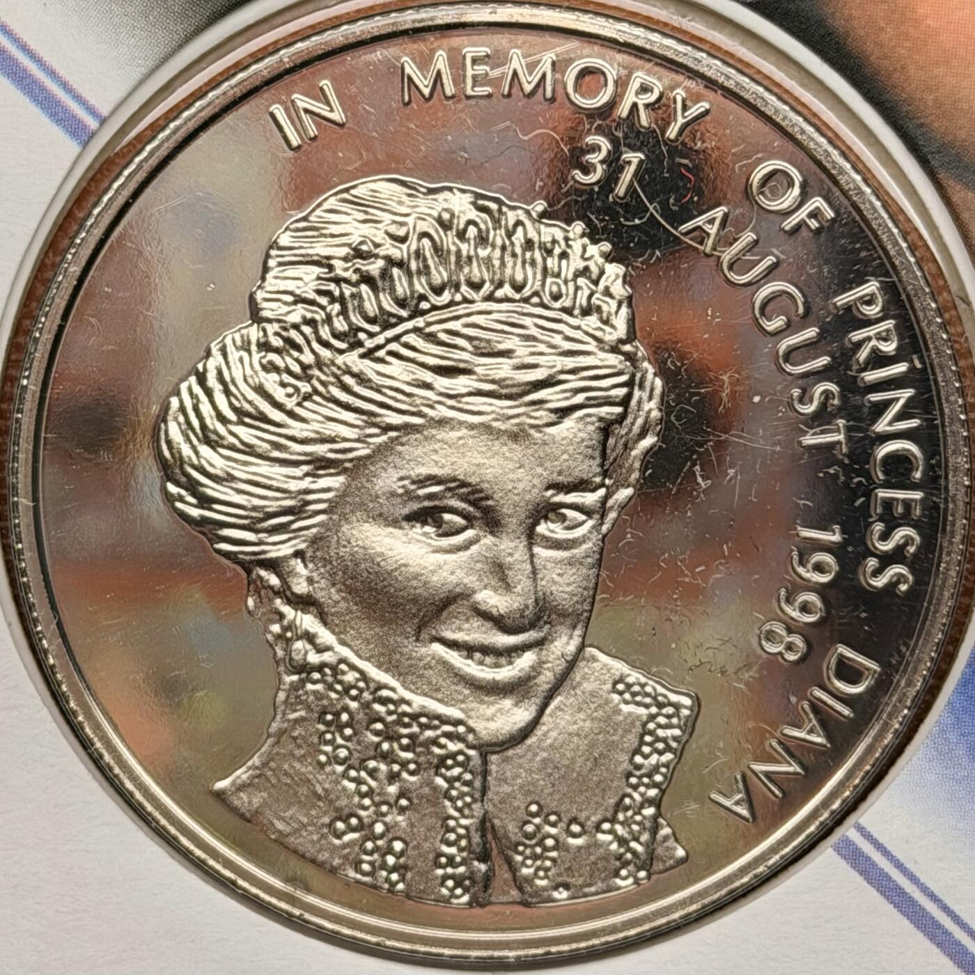 ＜星葵钱币社＞散币克朗场第68期·1月23日发货 〈邮币封〉赞比亚1998年戴安娜王妃1000克瓦查克朗型纪念币