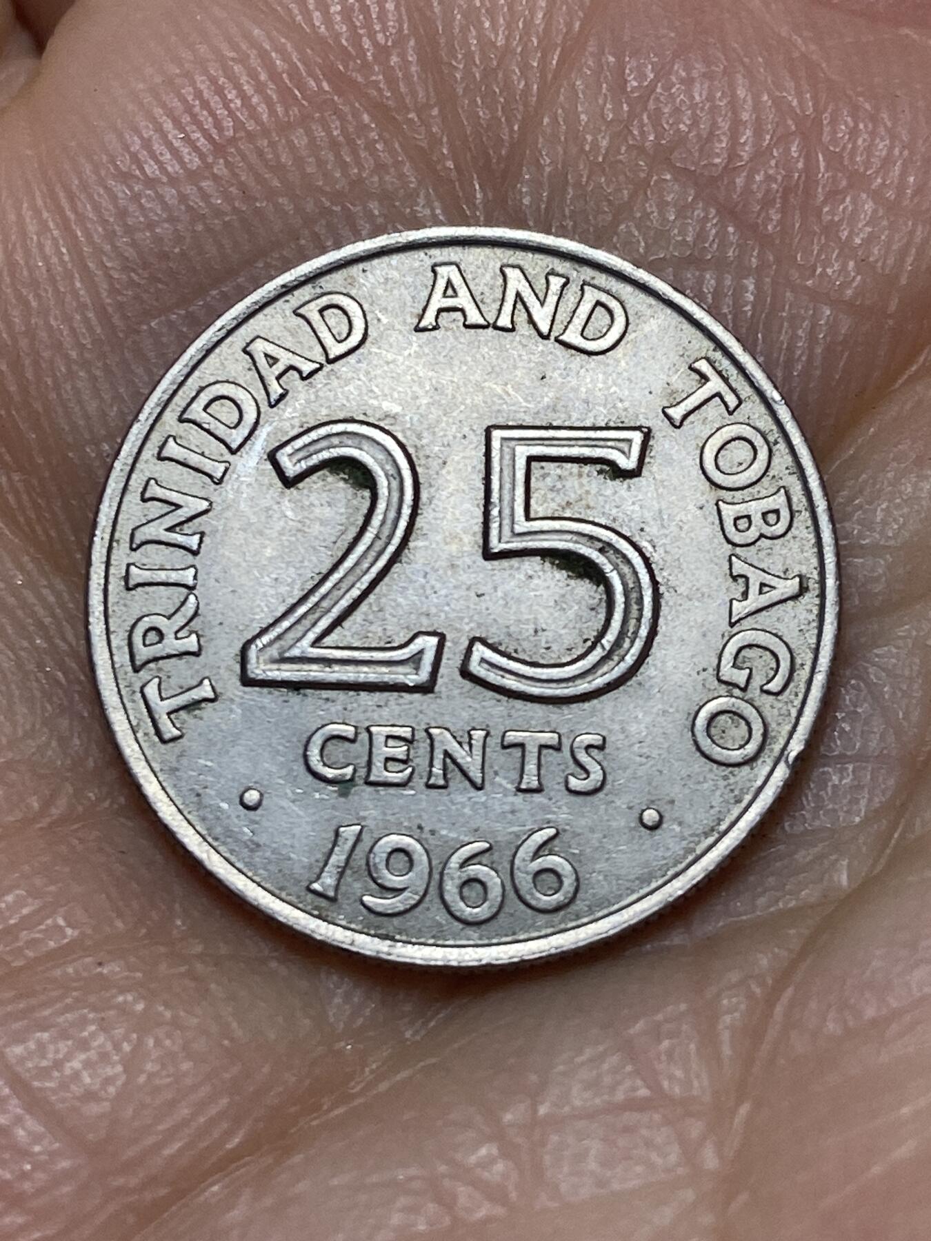 2026年第十一场(总第一百八十场）外国好品散币场(免佣金) 特立尼达和多巴哥🇹🇹1966年25分(第一版首发年)
