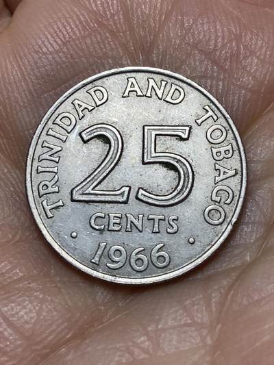 2026年第十一场(总第一百八十场）外国好品散币场(免佣金) - 特立尼达和多巴哥🇹🇹1966年25分(第一版首发年)