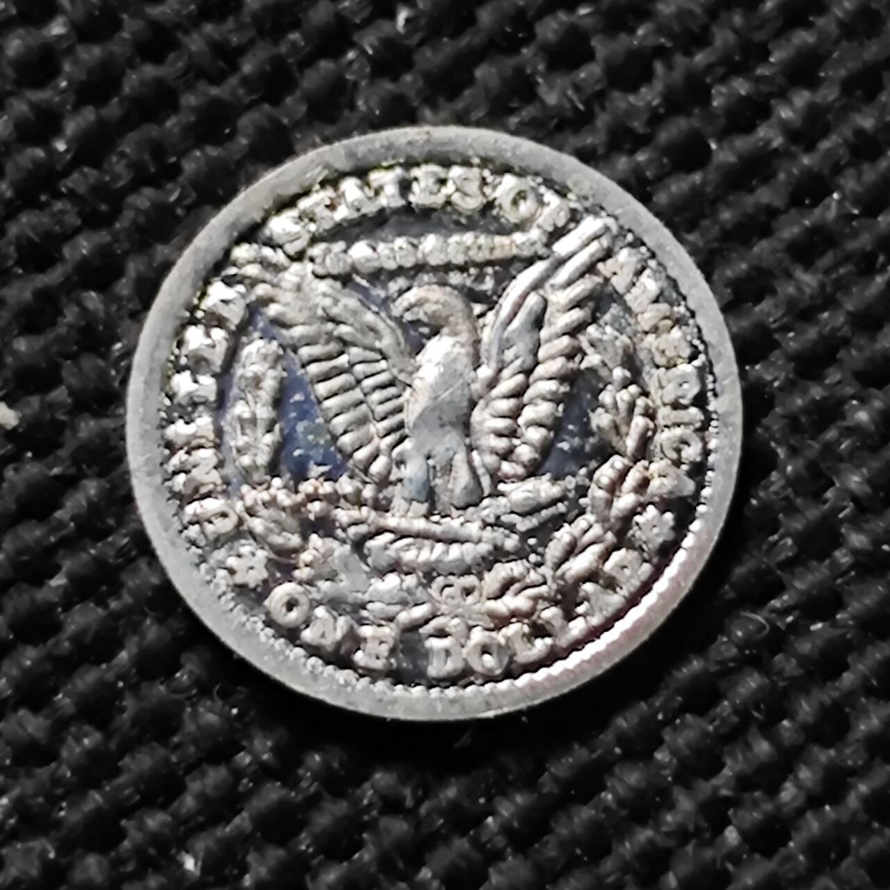 KK钱币收藏小铺  第400期  百期特拍（四拍之四）2月预留时间 周末发货  美国摩根袖珍小银币 趣味品