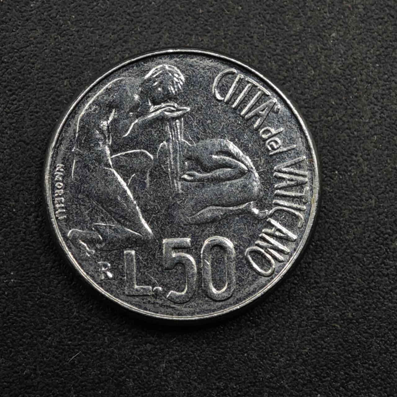 【淘币小摊】实时拍第八百五十拍   散币银币场   满百包邮可预留二周 每周一统一发货   梵蒂冈1991年50里拉