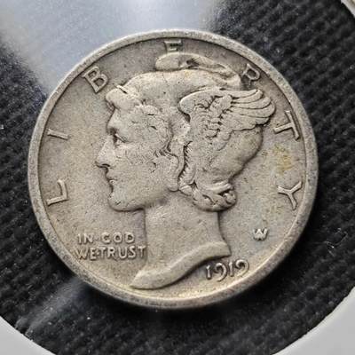 KK钱币收藏小铺  第400期  百期特拍（四拍之四）2月预留时间 周末发货 -  1919美国小飞人银币 早年份