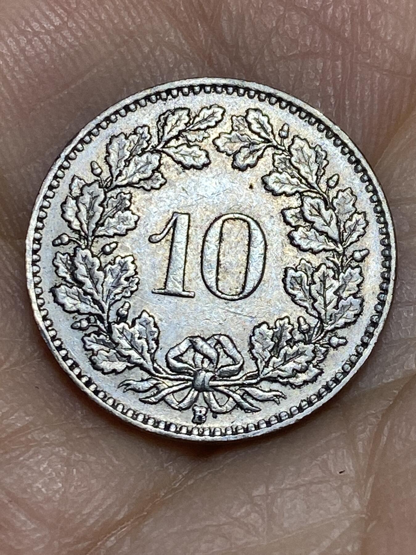 2026年第十一场(总第一百八十场）外国好品散币场(免佣金) 瑞士🇨🇭1958年10拉彭(第二版，B标伯尔尼造)