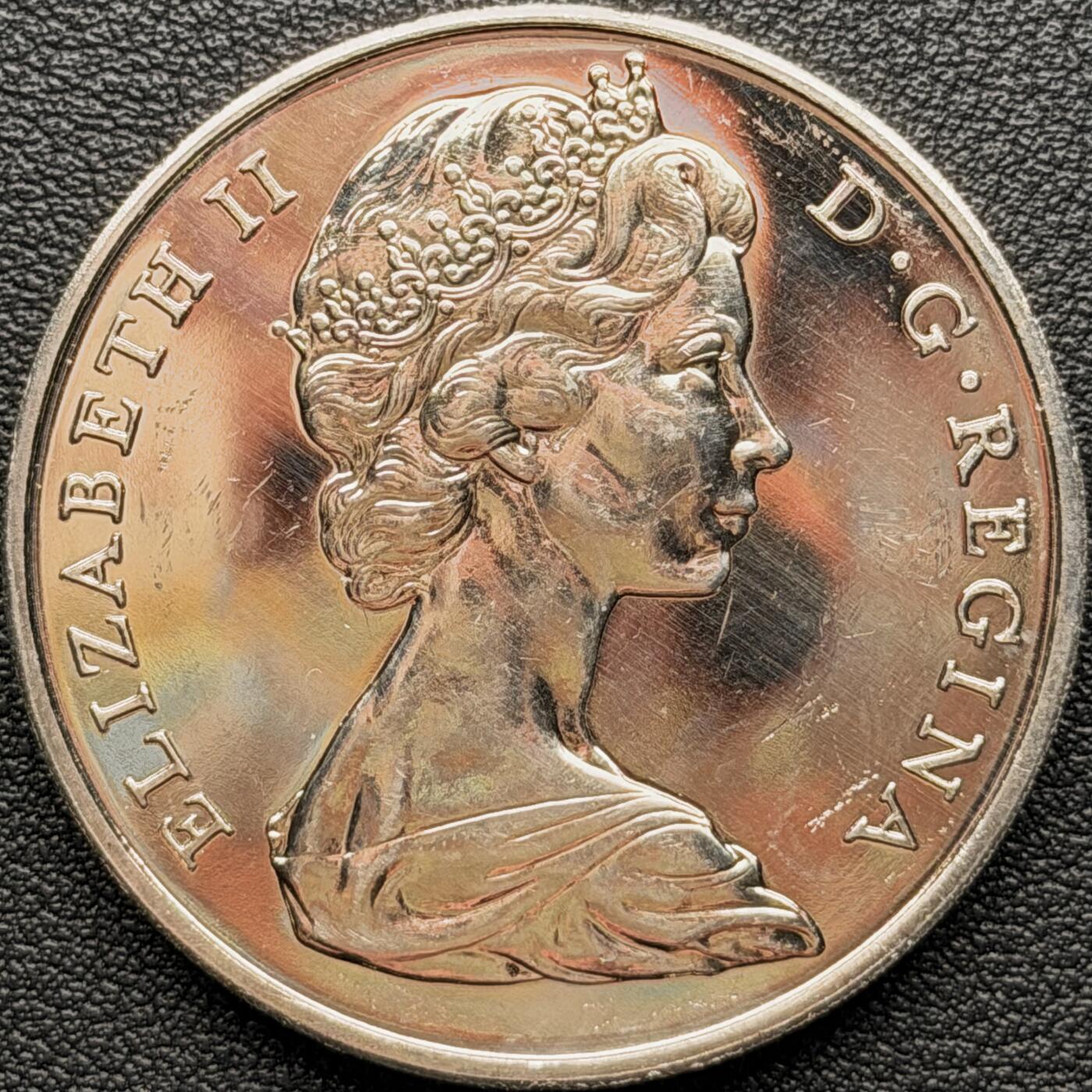 ＜星葵钱币社＞散币克朗场第68期·1月23日发货 〈发行量6000〉特克斯和凯科斯群岛1969年5先令克朗型精制铜镍币