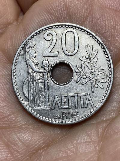 2026年第十一场(总第一百八十场）外国好品散币场(免佣金) - 希腊王国1912年20雷普塔(乔治一世时期，巴黎造)