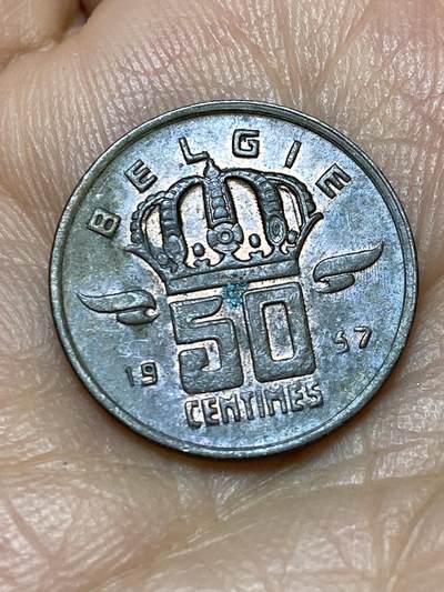 2026年第十一场(总第一百八十场）外国好品散币场(免佣金) - 早期年份–比利时🇧🇪1957年50分(博杜安一世时期，荷语版)