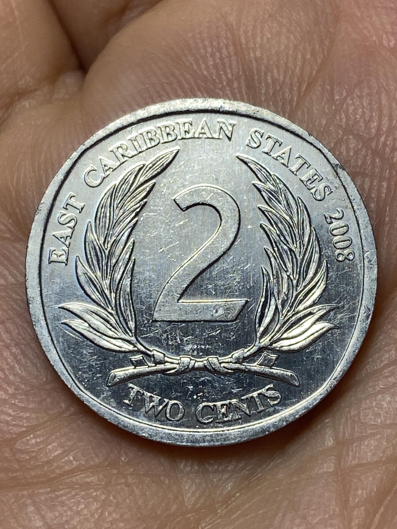 2026年第十一场(总第一百八十场）外国好品散币场(免佣金) 东加勒比2008年2分(伊丽莎白二世老年)