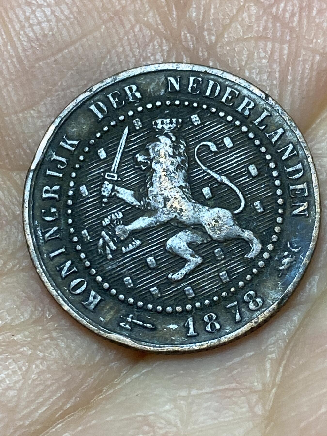 2026年第十一场(总第一百八十场）外国好品散币场(免佣金) 荷兰🇳🇱1878年1分(威廉三世时期，Broadaxe–宽刃斧标)