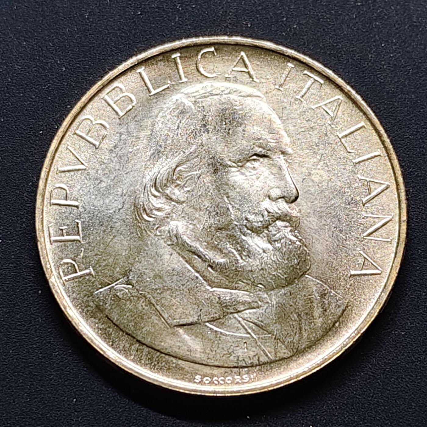 【全场包邮】纯粹捡漏拍497场-持续更新中 意大利1982年500里拉加里波第逝世百年纪念银币【29毫米11克83.5%】