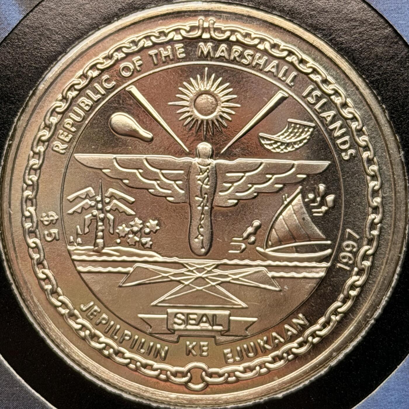 ＜星葵钱币社＞散币克朗场第68期·1月23日发货 〈邮币封〉马绍尔群岛1997年戴安娜王妃5元克朗型纪念币