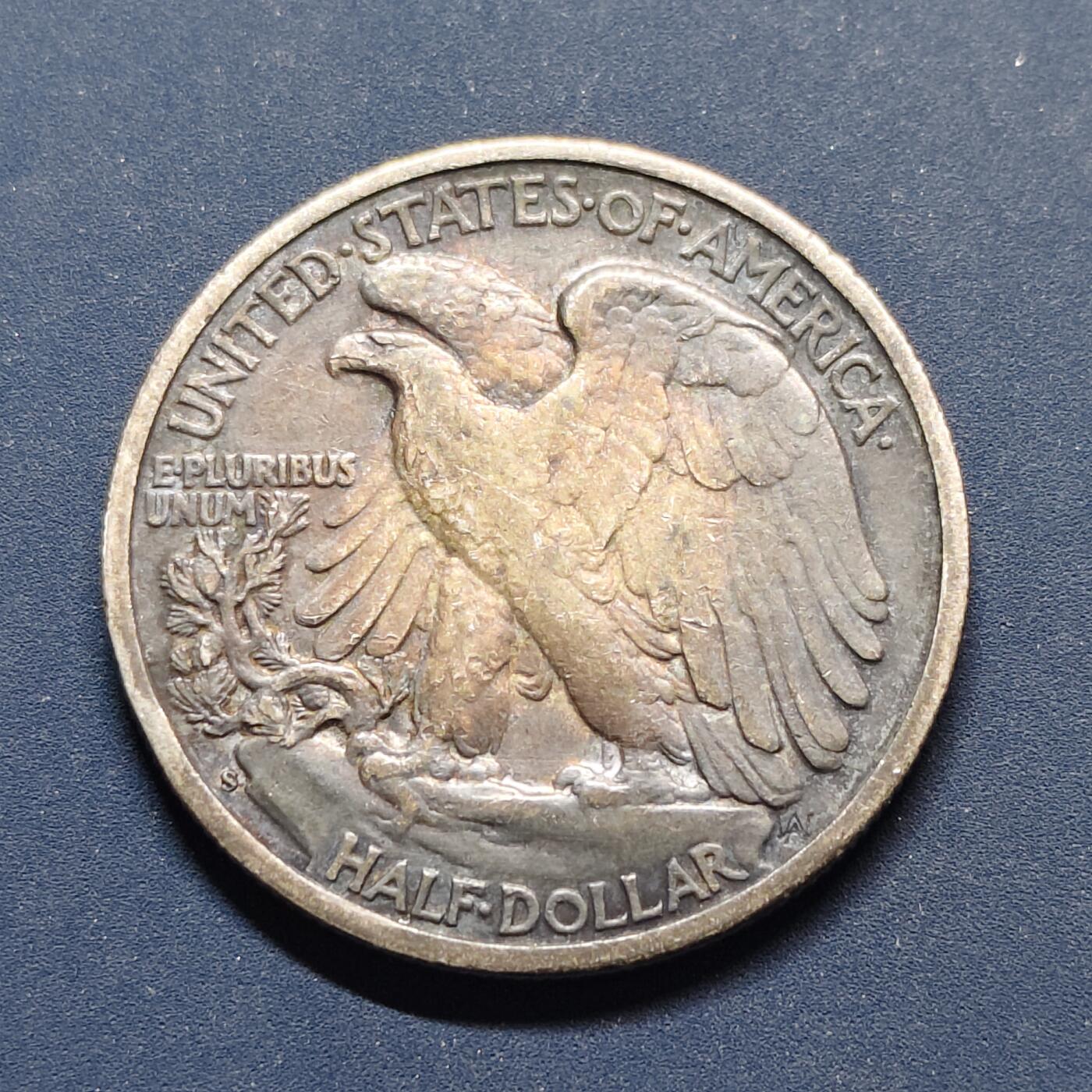 【全场包邮】纯粹捡漏拍497场-持续更新中 美国1942年行走女神半元银币【30.6毫米12.5克90%】