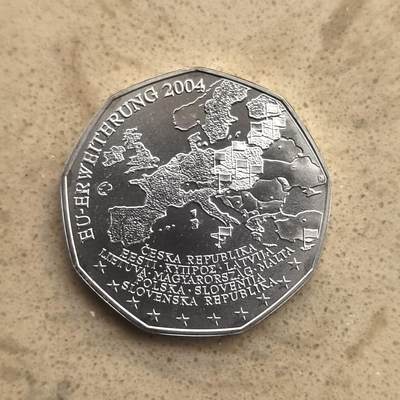 道一币馆币章第一百六十一场 - 欧洲之星 奥地利2004年欧盟东扩5欧元银币 10g 800s