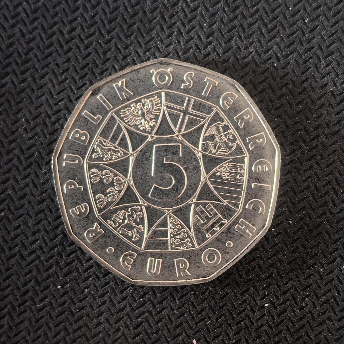 道一币馆币章第一百六十四场 奥地利2007年国家议会百年5欧元银币  10g 800s