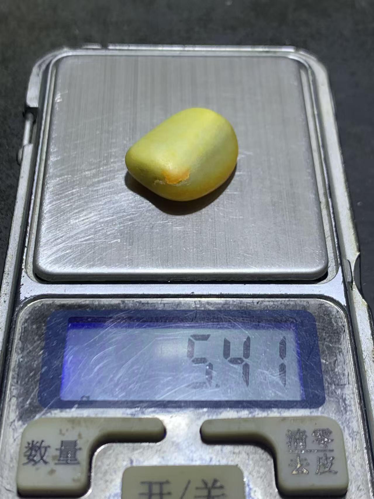 精美洒金皮和田玉独籽原石一颗，