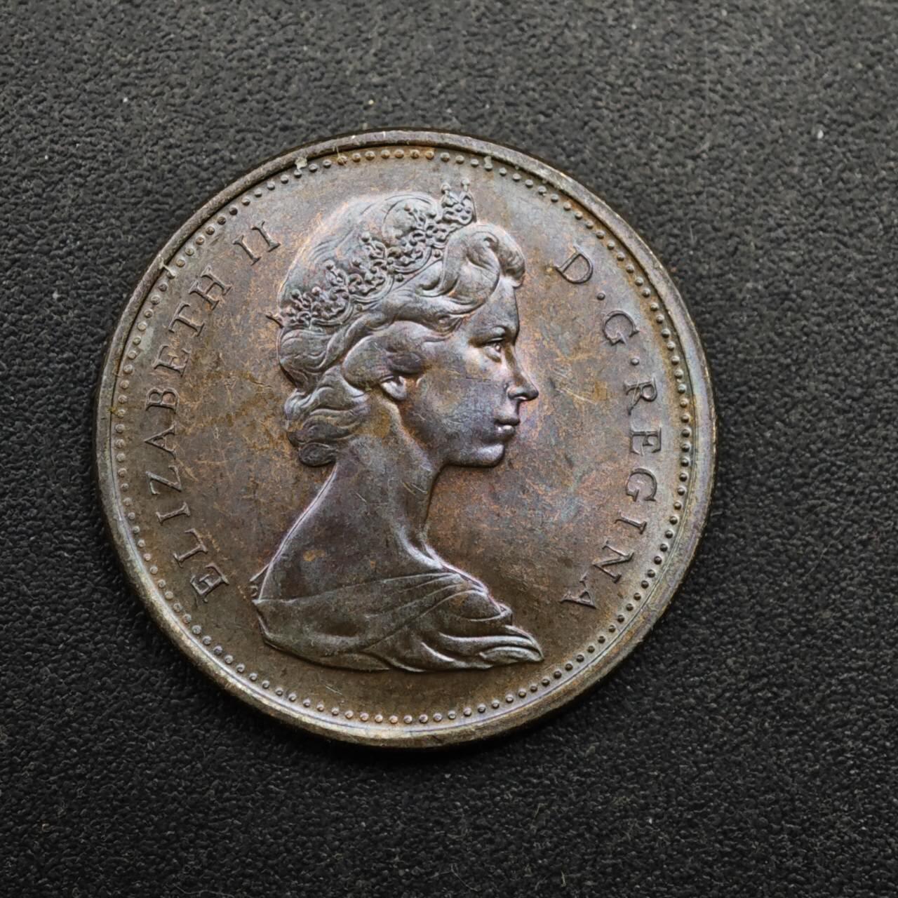 【淘币小摊】实时拍第八百五十拍   散币银币场   满百包邮可预留二周 每周一统一发货   加拿大1967年建国100周年1分纪念币