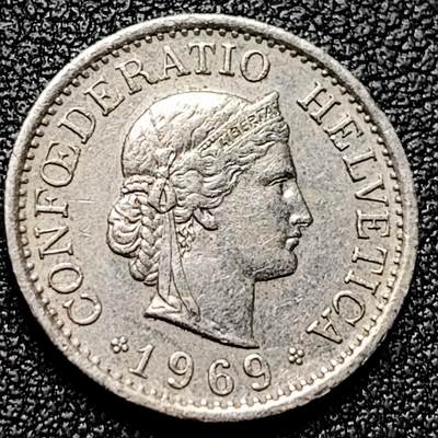 泉币菌-第172场- 精品福利场 - 1969 瑞士10生丁10分女神 19mm