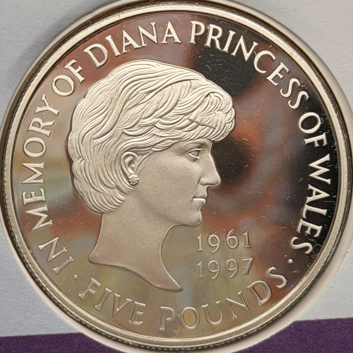 ＜星葵钱币社＞散币克朗场第68期·1月23日发货 〈邮币封〉英国1997年戴安娜王妃5镑克朗型纪念币