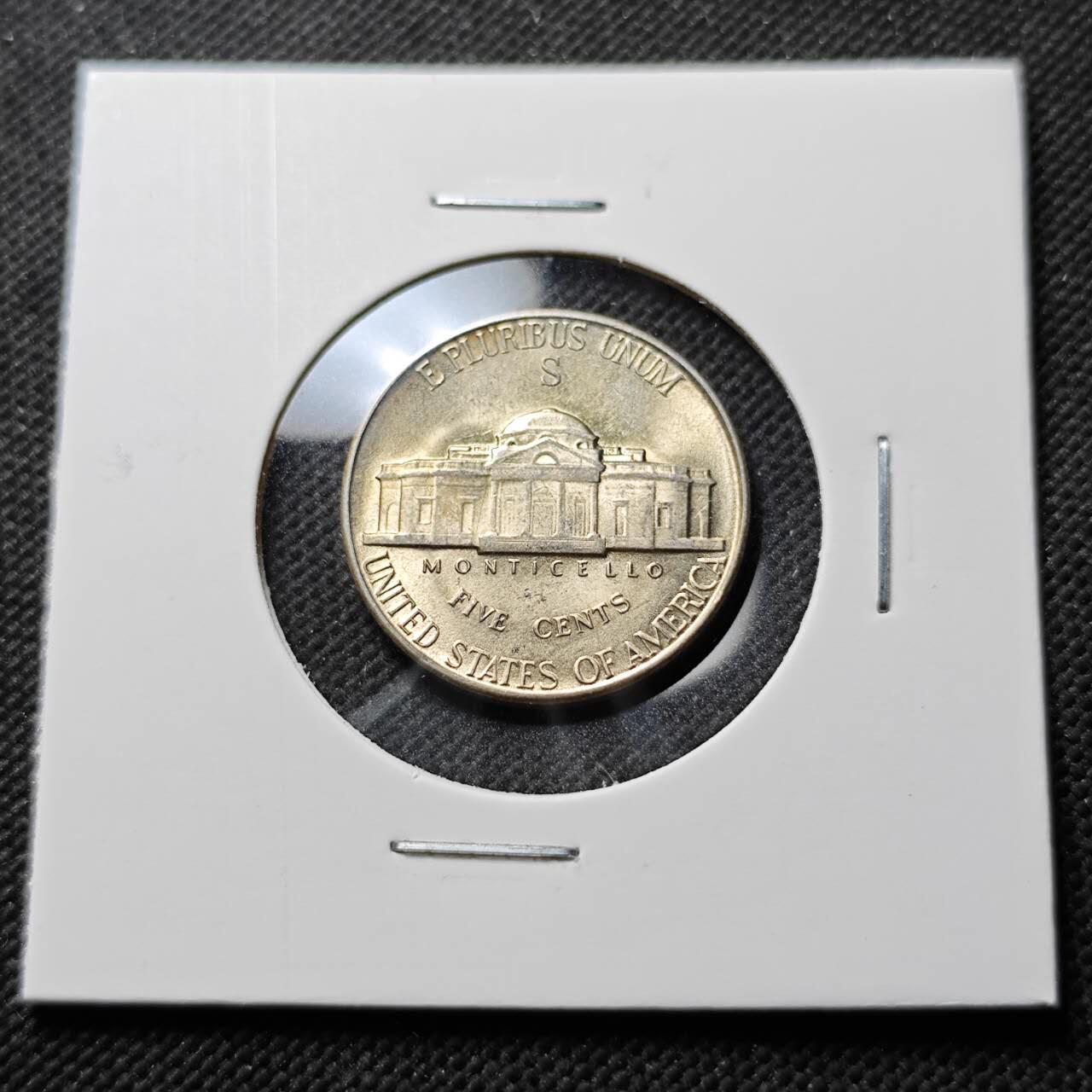 KK钱币收藏小铺  第400期  百期特拍（四拍之四）2月预留时间 周末发货  1945美国5分银币 MS品