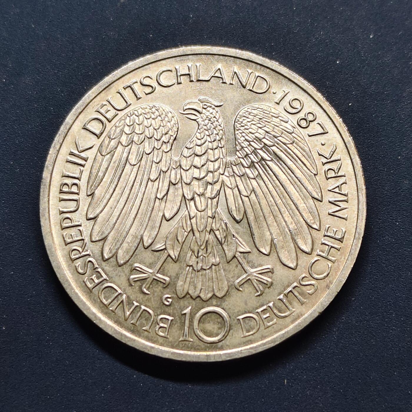 【全场包邮】纯粹捡漏拍497场-持续更新中 德国联邦德国1987年10马克《罗马条约》签署30周年纪念银币【33毫米15.5克62.5%】