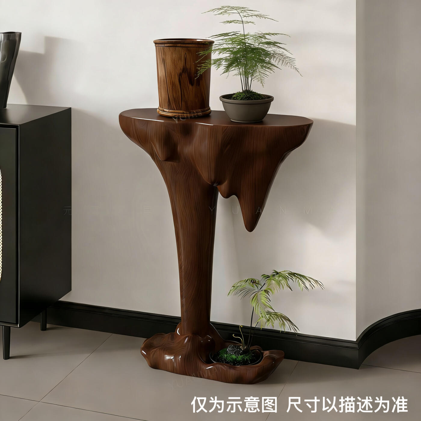 零元拍：海南黄花梨大笔筒，近十斤料整颗料抠出，口径：110/136/底104MM，山峰纹理漂亮