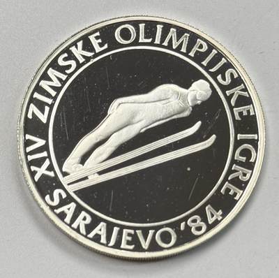 S&S Numismatic世界钱币-拍卖 第119期  - 南斯拉夫1982年 萨拉热窝冬季奥运会-高山滑雪 500第纳尔精制纪念银币 23克925银