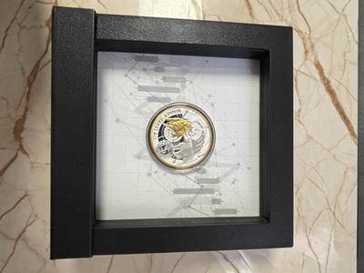 第188期拍卖 - 喀麦隆2021年牛市与熊市之争镀金纪念银币，17.5克，999银，发行量4000枚