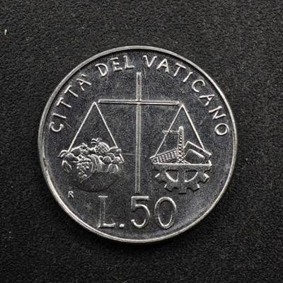 【淘币小摊】实时拍第八百五十拍   散币银币场   满百包邮可预留二周 每周一统一发货   - 梵蒂冈1992年50里拉