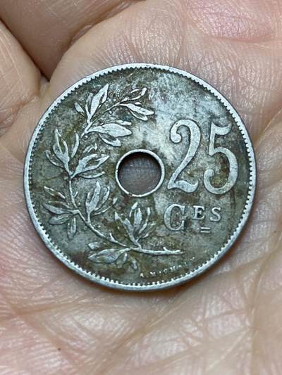 2026年第十一场(总第一百八十场）外国好品散币场(免佣金) - 少见–比利时🇧🇪1908年25分(利奥波德二世时期，法语版，首发年仅发行2年)
