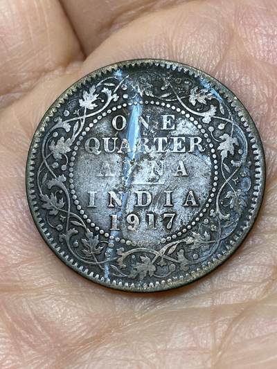 2026年第十一场(总第一百八十场）外国好品散币场(免佣金) - 英属印度1917年1/4安娜(乔治五世第二版)