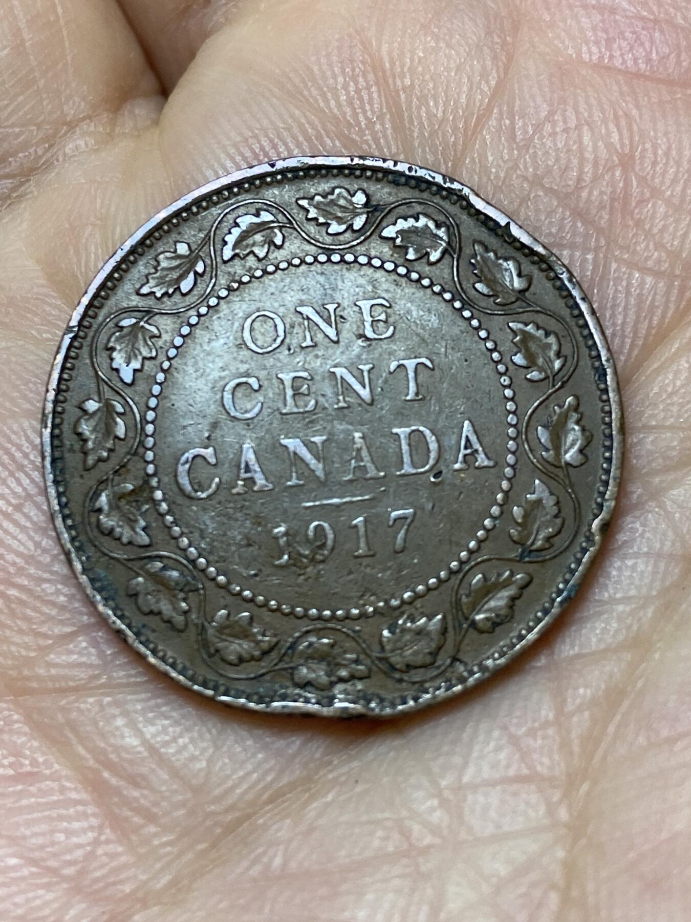 2026年第十一场(总第一百八十场）外国好品散币场(免佣金) 边有伤–加拿大🇨🇦1917年1分(乔治五世第二版)