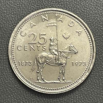 回流0120 - 加拿大1973年皇家骑警建制100年25分纪念币 