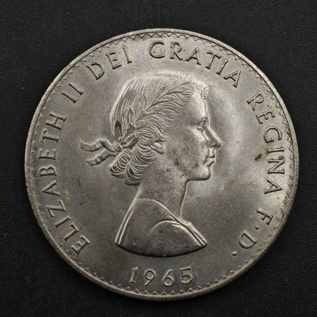 【淘币小摊】实时拍第八百五十拍   散币银币场   满百包邮可预留二周 每周一统一发货   英国1965年丘吉尔克朗纪念币