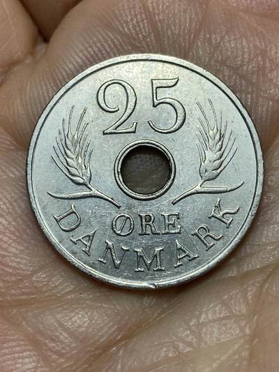2026年第十一场(总第一百八十场）外国好品散币场(免佣金) - 丹麦🇩🇰1967年25欧尔(弗雷德里克九世第四版，C; S版)