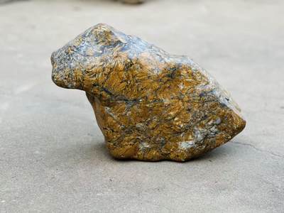 竹叶石案赏，满黄菊纹 形似神兽…… 文房茶室雅置 - 竹叶石案赏，满黄菊纹 形似神兽…… 文房茶室雅置