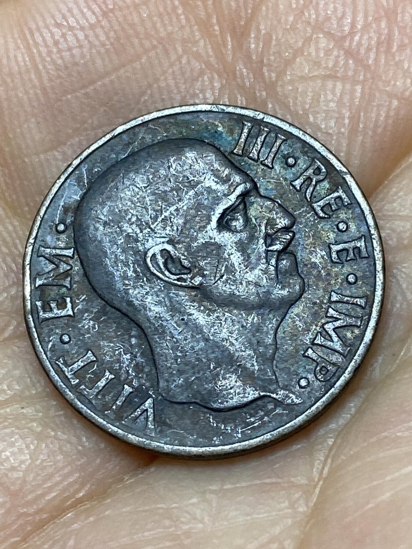 2026年第十一场(总第一百八十场）外国好品散币场(免佣金) 意大利王国1938年5分(维托里奥·埃马努埃莱三世第四套第一版，铜材质版)