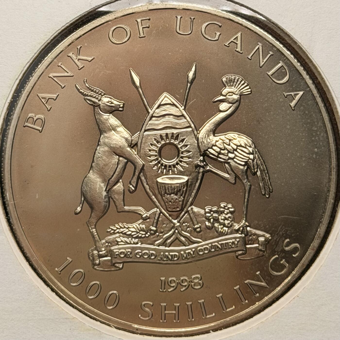＜星葵钱币社＞散币克朗场第68期·1月23日发货 〈邮币封〉乌干达1998年戴安娜王妃1000先令克朗型纪念币
