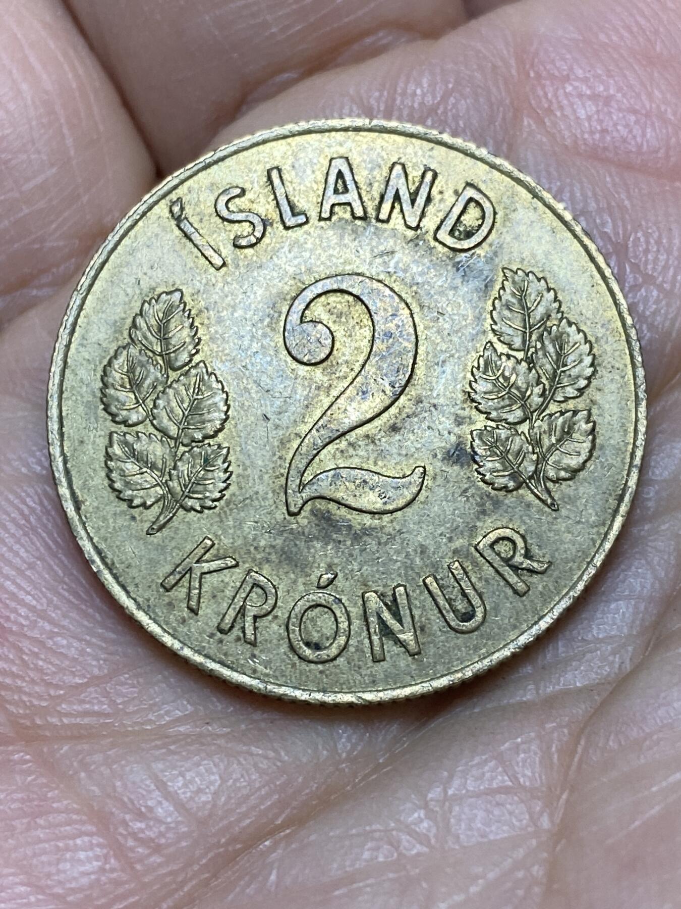 2026年第十一场(总第一百八十场）外国好品散币场(免佣金) 冰岛🇮🇸1966年2克朗(共和国第一套第二版)