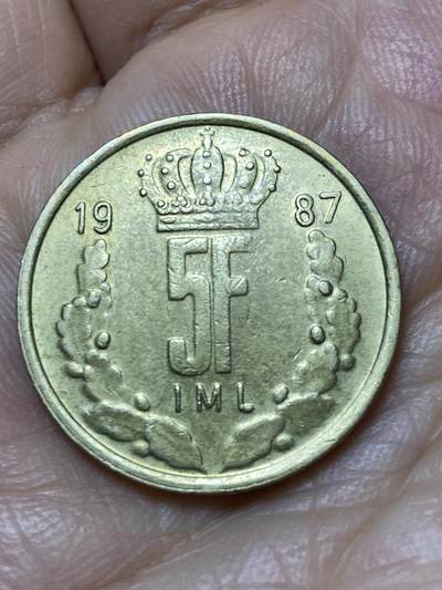 2026年第十一场(总第一百八十场）外国好品散币场(免佣金) - 卢森堡🇱🇺1987年5法郎(让大公第三版)