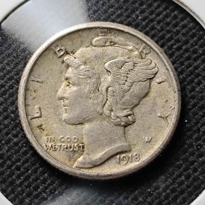 KK钱币收藏小铺  第400期  百期特拍（四拍之四）2月预留时间 周末发货 -  1918美国小飞人银币 早年份