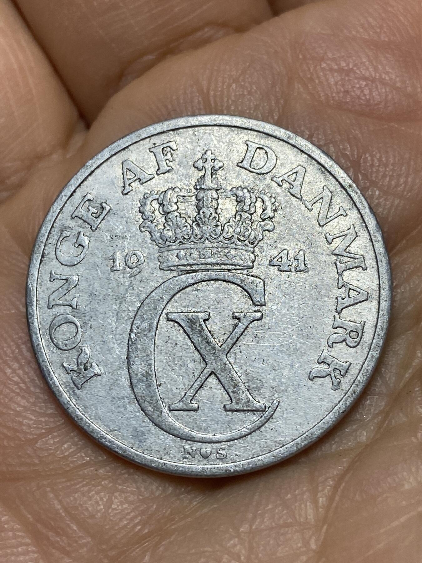 2026年第十一场(总第一百八十场）外国好品散币场(免佣金) 丹麦🇩🇰1941单年份5欧尔(克里斯蒂安十世第七版，N; S版)