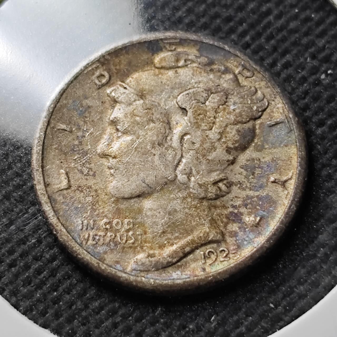 KK钱币收藏小铺  第400期  百期特拍（四拍之四）2月预留时间 周末发货  1925美国小飞人银币 早年份