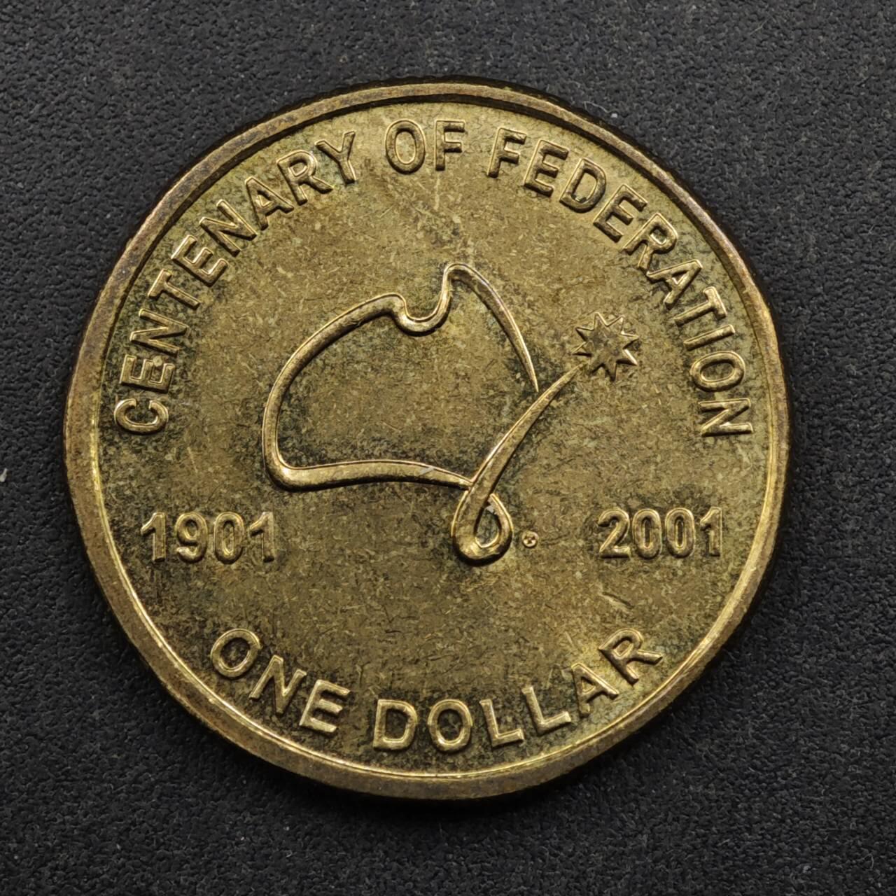 【淘币小摊】实时拍第八百五十拍   散币银币场   满百包邮可预留二周 每周一统一发货   澳大利亚2001年1元纪念币