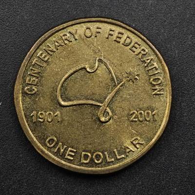 【淘币小摊】实时拍第八百五十拍   散币银币场   满百包邮可预留二周 每周一统一发货   - 澳大利亚2001年1元纪念币