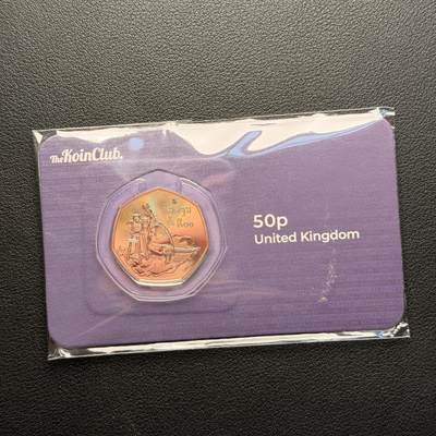 ＜星葵钱币社＞散币克朗场第68期·1月23日发货 - 英国2022年小熊维尼和朋友们·袋鼠妈妈50便士卡装纪念币