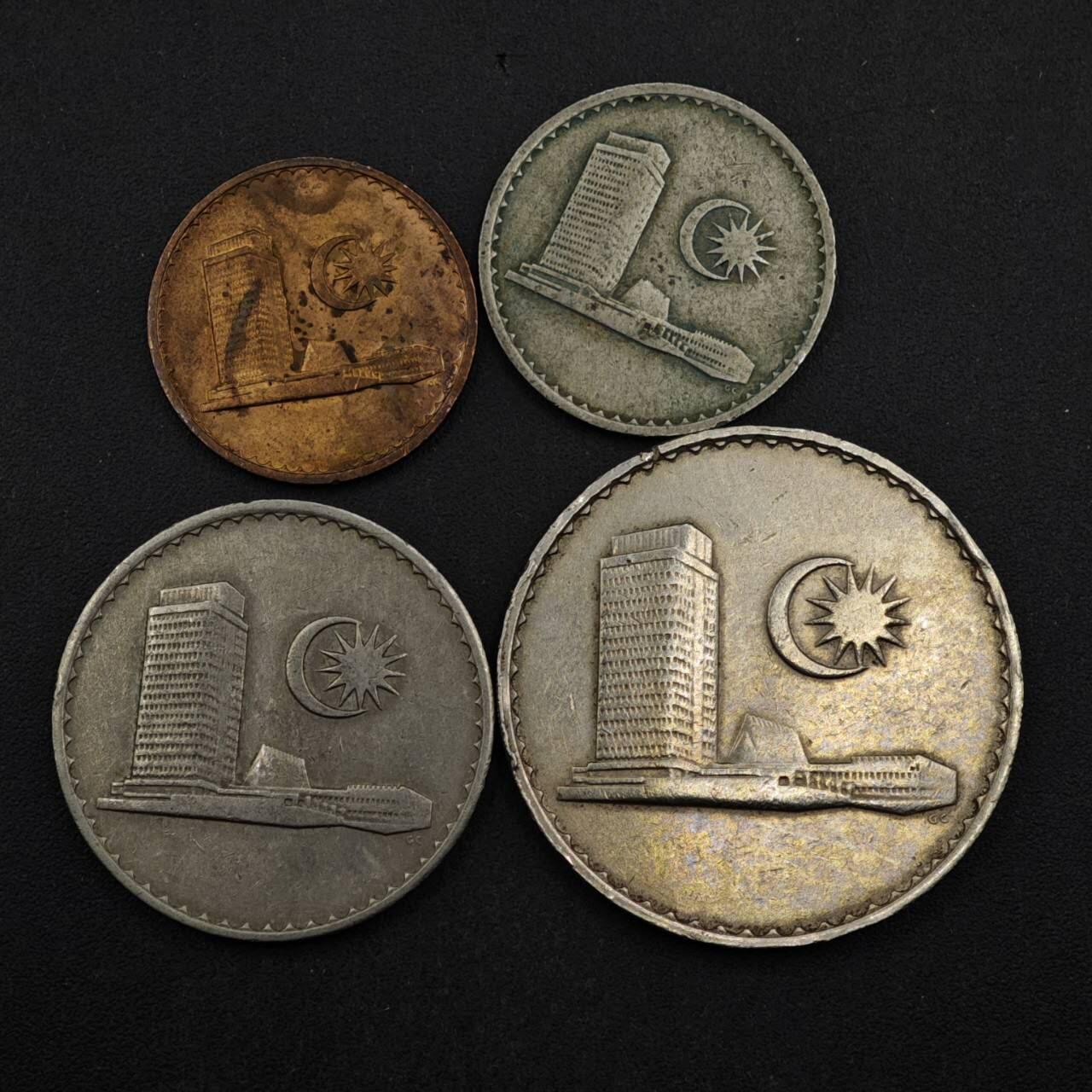 【淘币小摊】实时拍第八百五十拍   散币银币场   满百包邮可预留二周 每周一统一发货   马来西亚1967年4枚