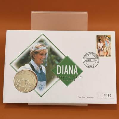 ＜星葵钱币社＞散币克朗场第68期·1月23日发货 - 〈邮币封〉赞比亚1998年戴安娜王妃1000克瓦查克朗型纪念币