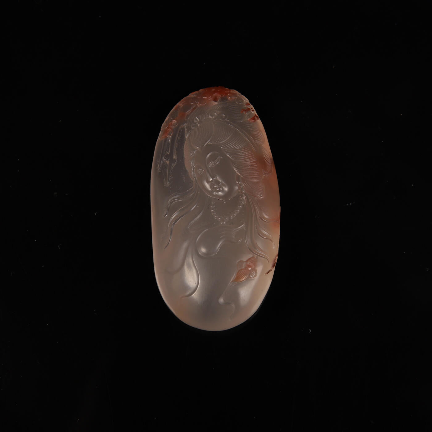 瑰丽珠宝（一） 大师雕工玉贵人南红荔枝冻吊坠