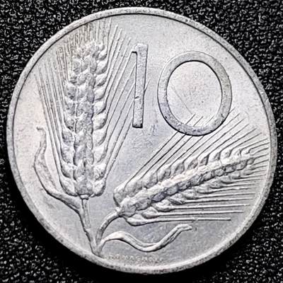 泉币菌-第172场- 精品福利场 - 意大利1955年 10里拉铝币 麦穗 古犁23.3mm